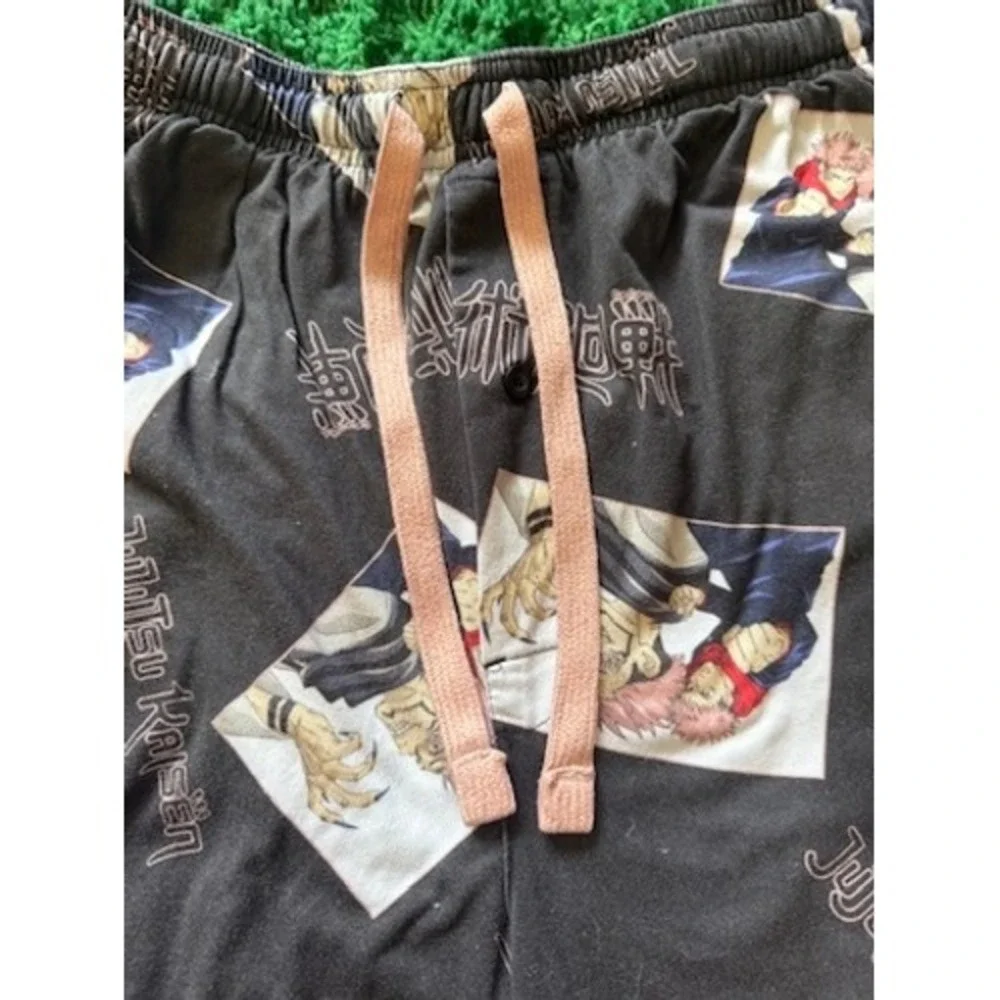 Jujutsu Kaisen Anime All Over Print Sleep Pants Black Mens Medium M Crunchyroll - Picture 5 of 6